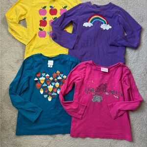 Hanna Andersson Kids Long Sleeve Tees - Yellow, Purple, Teal, Pink